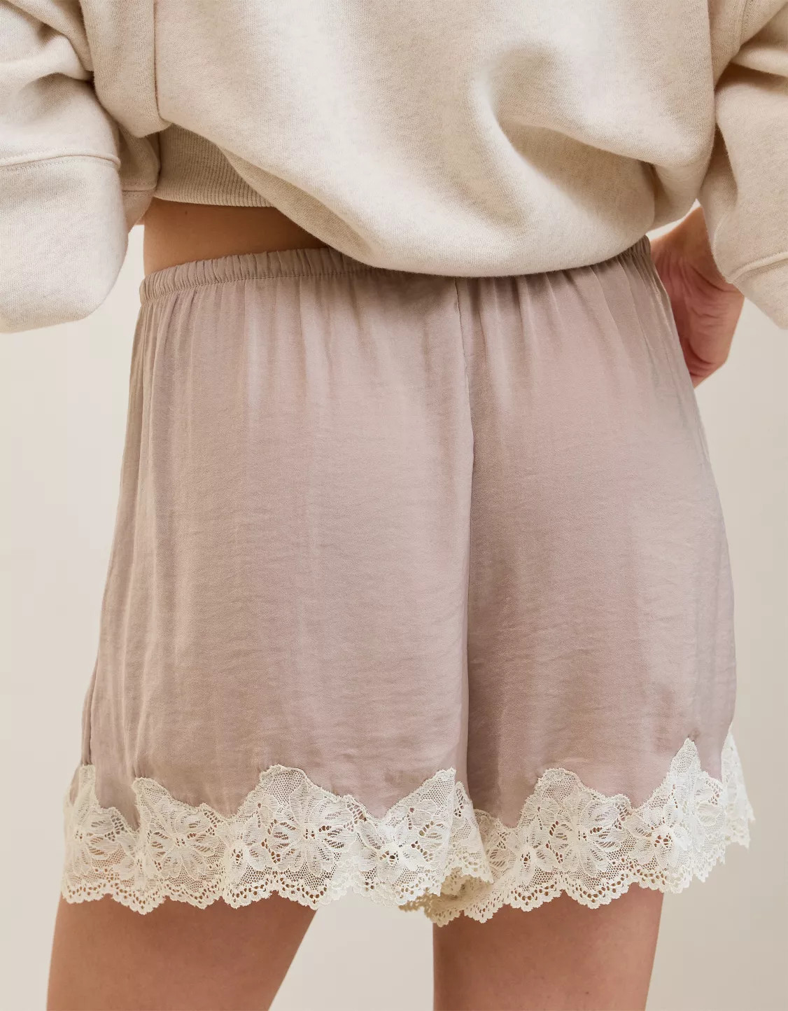 Aerie Night Out Satin Lace Boxer | Aerie