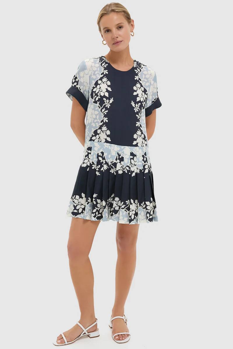 Blue Fog Pleated Liza Dress | Tuckernuck (US)