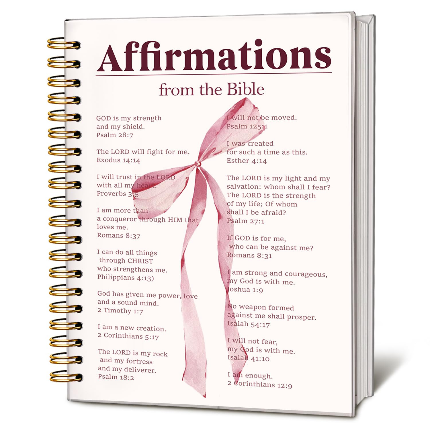 Pink Coquette Bow Spiral Bible Notebook for Note Taking, Preppy Aesthetic Bible Study Journal for... | Amazon (US)