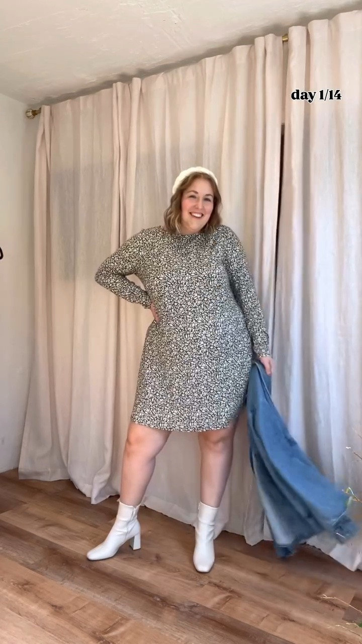 Day 1 of 14 days of fall office outfits💚 I’m wearing XL in the dress and denim shirt! Both the boots and headband are probably gone, but I’ll link similar below! 

#LTKMidsize #LTKPlusSize #LTKStyleTip