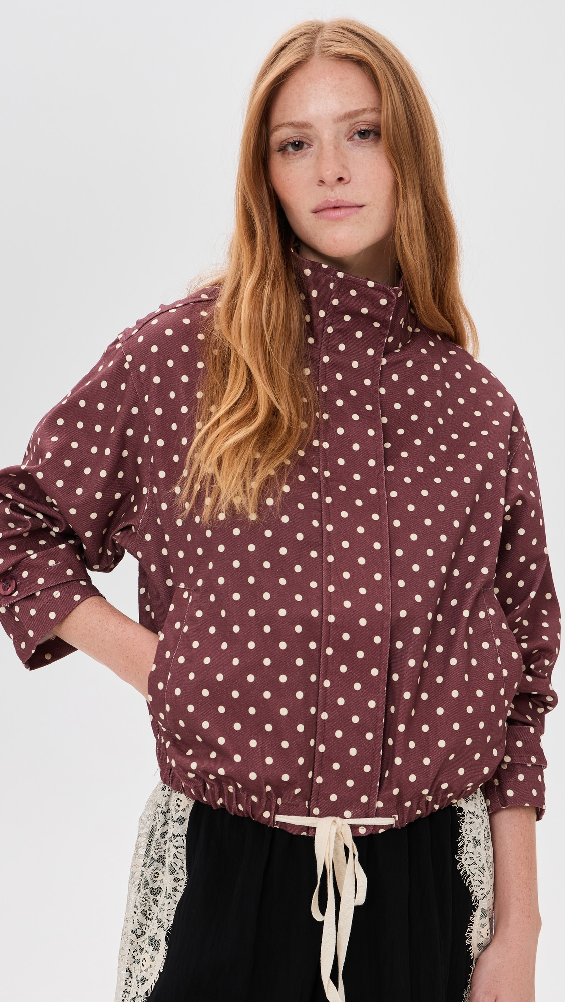 Bailey Rose Polka Dot Jacket Hot Chocolate L | Shopbop