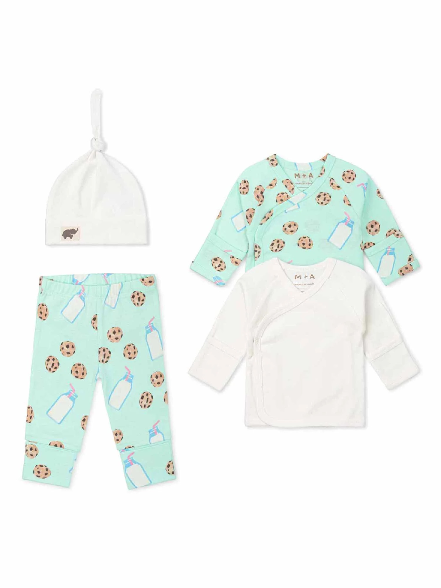 M+A by Monica + Andy Organic Cotton Gender Neutral Baby 4pc Cuddle Box, Sizes Preemie-0-3M | Walmart (US)