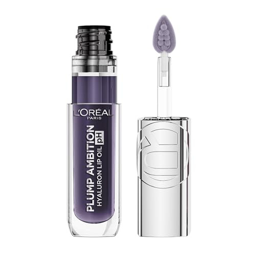 L'Oreal Paris Plump Ambition pH Hyaluron Lip Oil, Color Shifting Lip Tint with 24HR Hydration, Volumizing Shine and Lasting Color, 090 pH Berry Noir | Amazon (US)