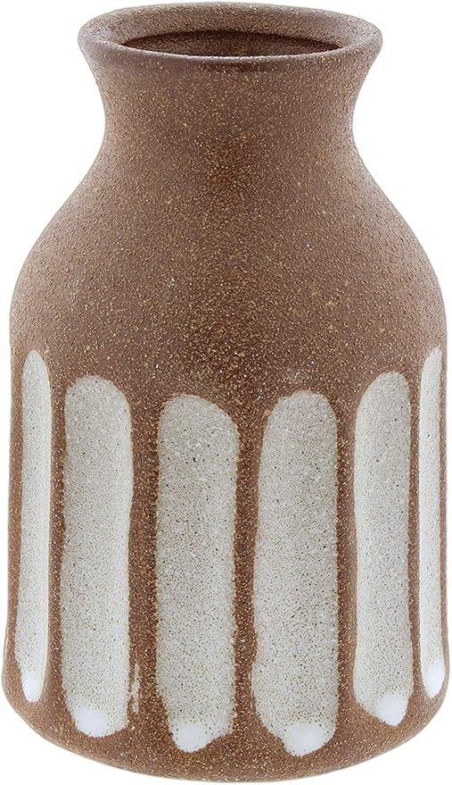 The Bridge Collection Textured Rust Brown & Grey Ceramic Vase | Amazon (US)