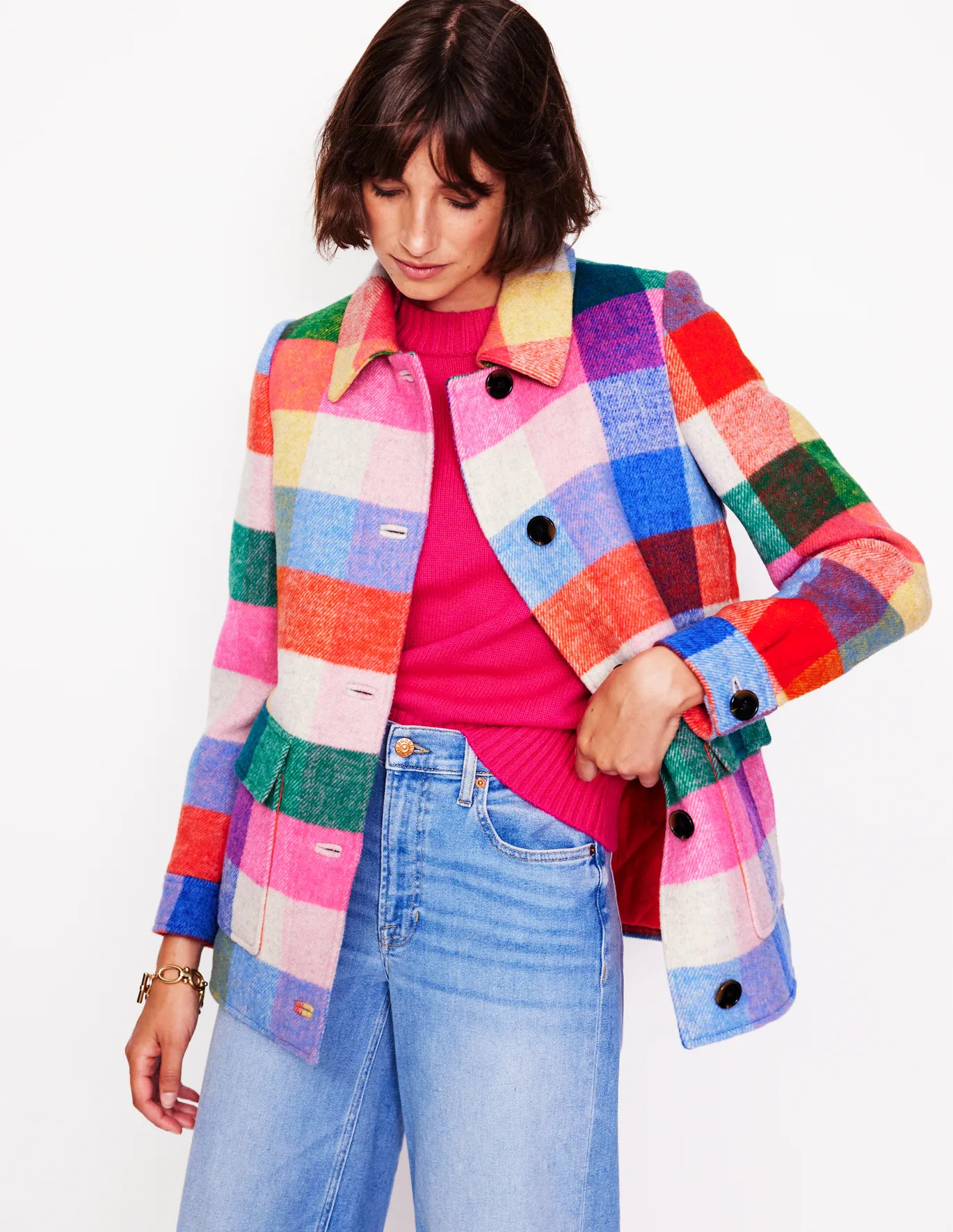 Wool Check Coat | Boden (US)