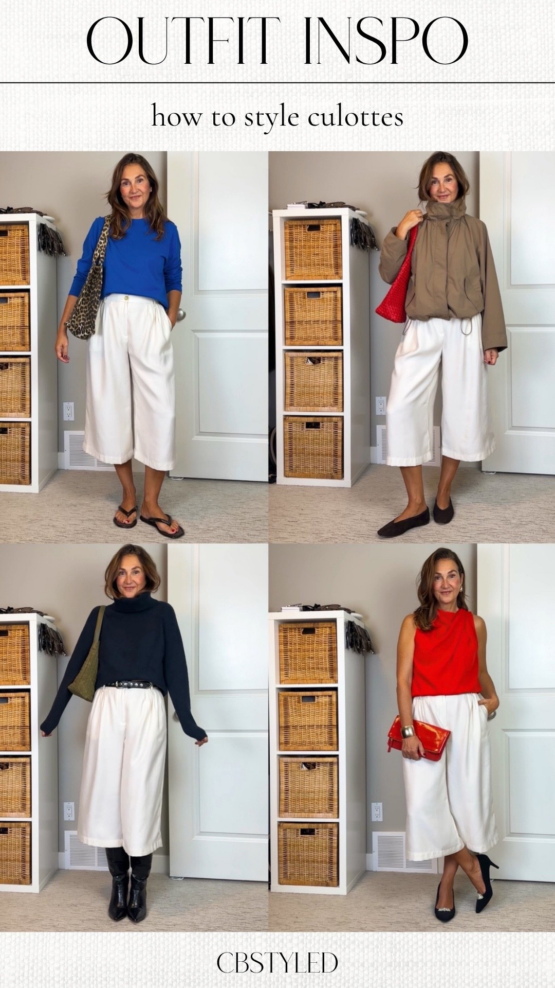How to style culottes! Outfit inspo.
