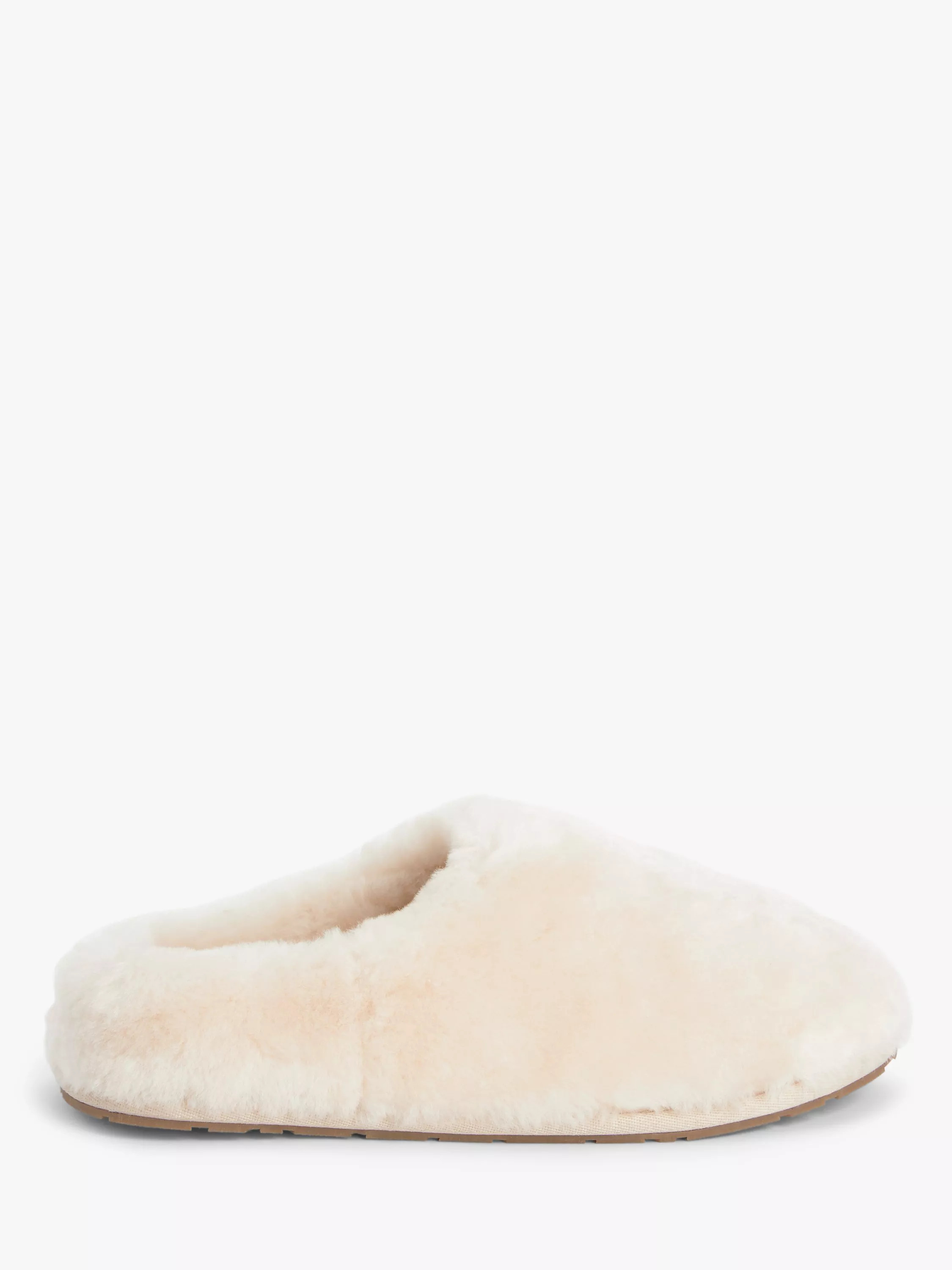 John LewisShearling Mule Slippers, Light Cream, 6 | John Lewis (UK)