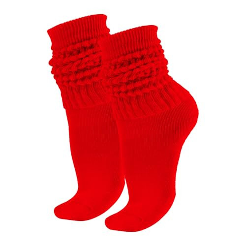 Red Socks for Woman Red Long Socks Long Red Socks Women Red Knee High Socks Women Red Scrunch Socks Women Red Slouch Socks for Woman Red Slouch Socks Red Tube Socks Scrunch Socks Red High Socks | Amazon (US)