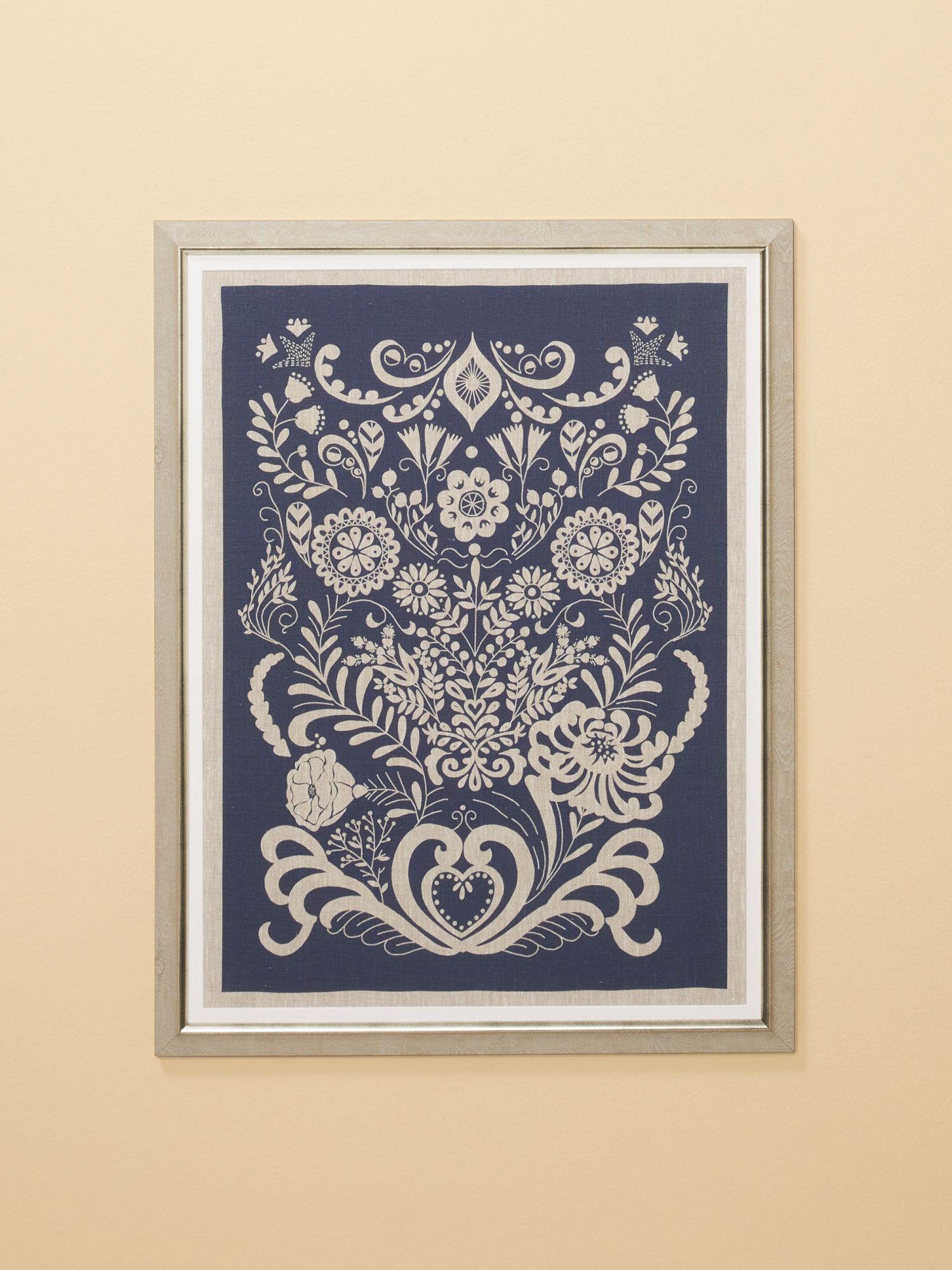 Made In Romania 24x32 Linen Ii Embroidery Wall Art In Frame | HomeGoods