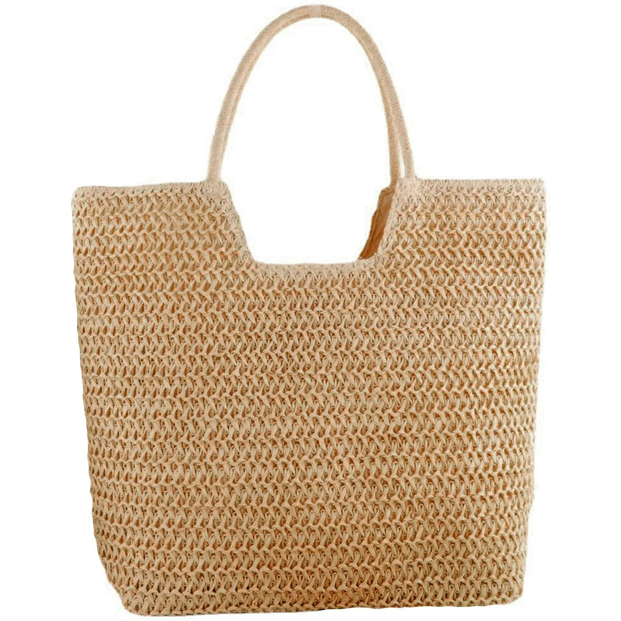 Women'S Bag Straw Beach Handbag Waterproof Woven Swimming Shopping Travel Bag Large Straw Beach B... | Walmart (US)