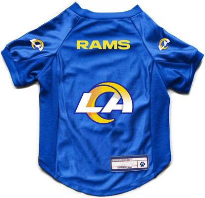 Littlearth NFL Stretch Dog & Cat Jersey, Los Angeles Rams, Medium | Chewy