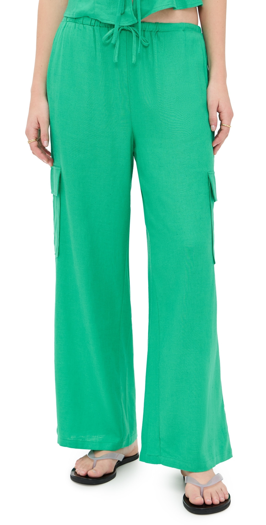 Beach Riot Amara Pants Mediterranean Mint L | Shopbop