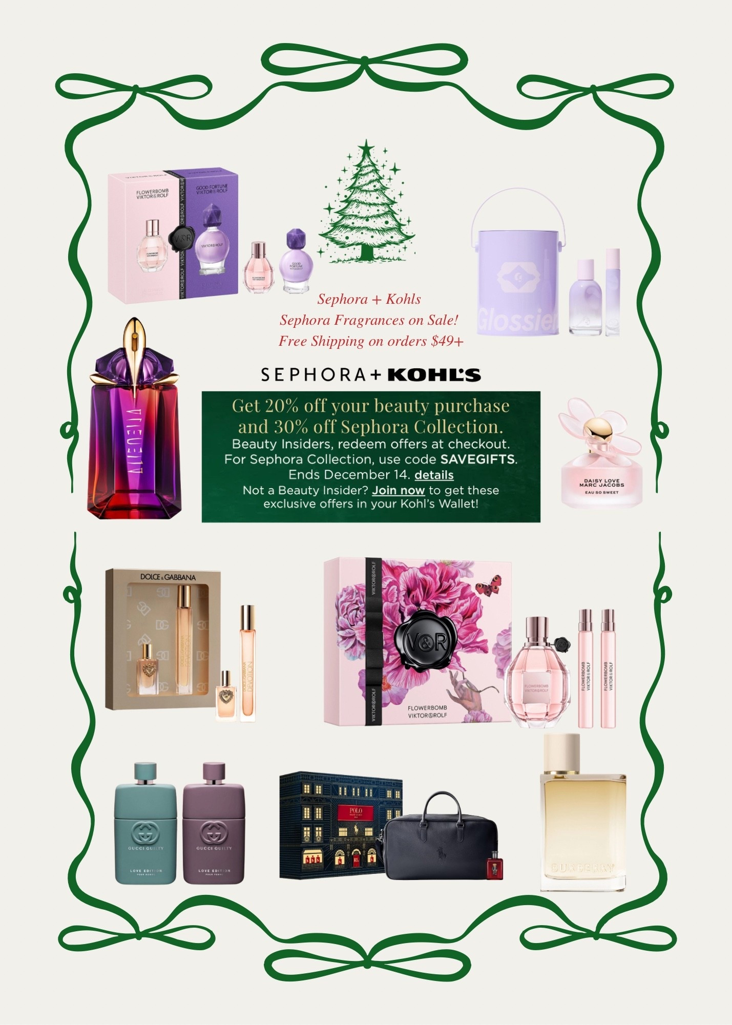 Sephora + KOHL’S Sale! 💄🎁

Gifts for All (20% off basket) + 30% off Sephora Collection! 

➡️ Sephora Fragrances on Sale + Free Shipping on orders $49+! 

#ad 

#LTKGiftGuide #LTKBeauty #LTKHoliday

#LTKHoliday #LTKBeauty #LTKGiftGuide