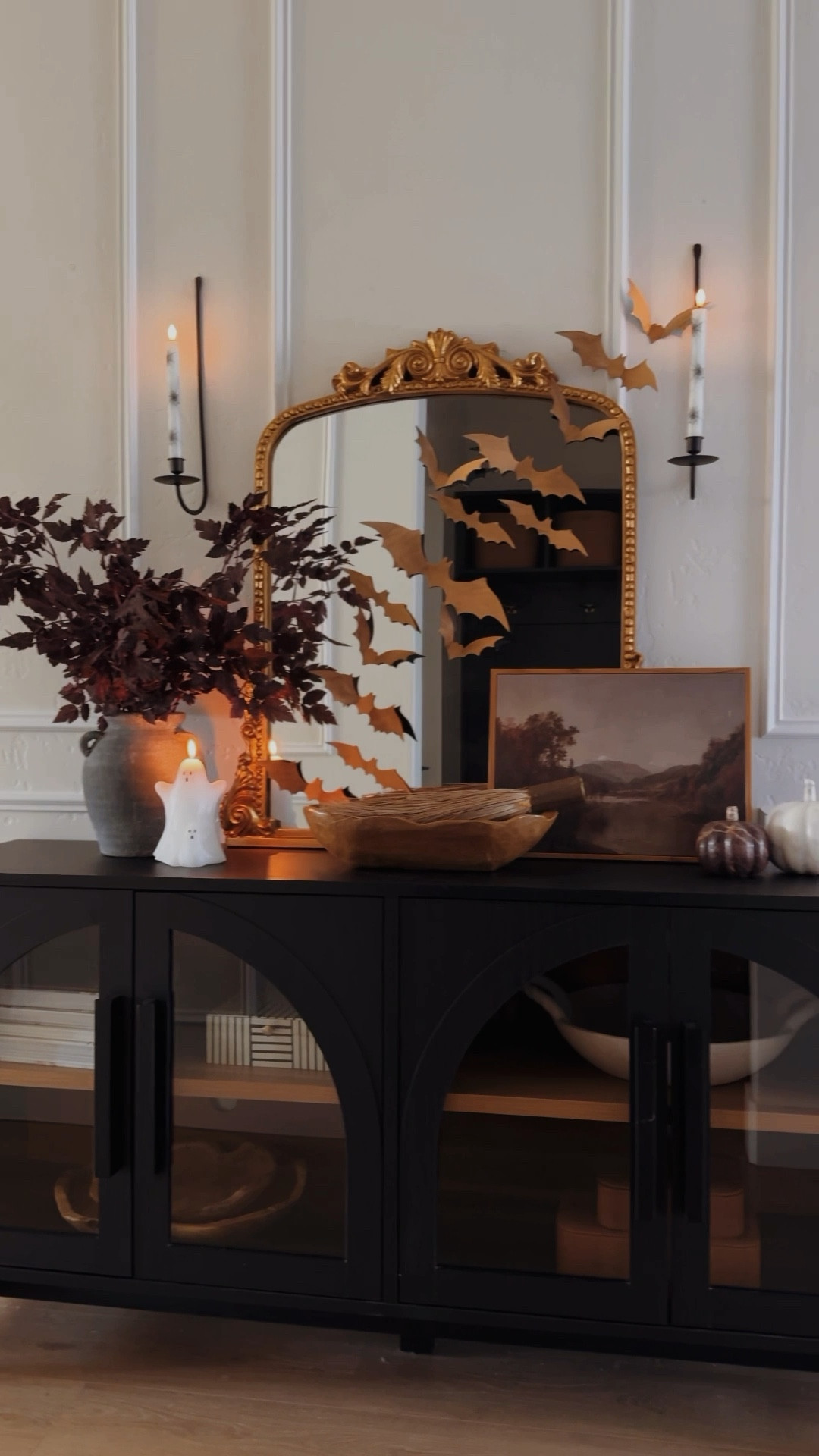 Spooky chic Halloween entry table! Added a little rub n buff to the viral amazon bats to make them look like the McGee and Co version for a fraction of the price! Everything is Walmart target and amazon! 

#LTKSaleAlert #LTKSeasonal #LTKHome