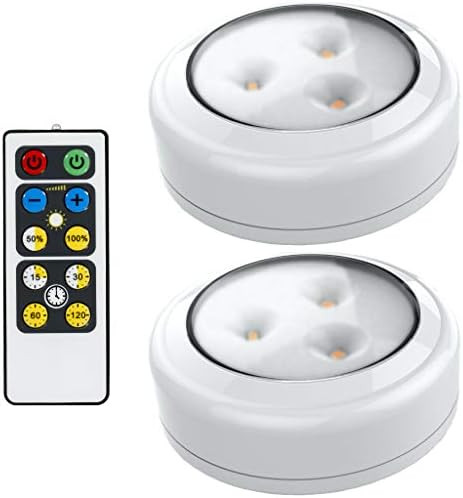 Brilliant Evolution LED Puck Light 2 Pack with Remote | Wireless LED Under Cabinet Lighting | Und... | Amazon (US)