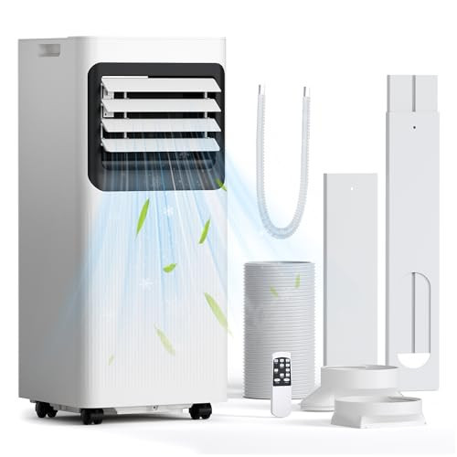 10000 BTU Portable Air Conditioner, 4-in-1 Cools 450 Sq.Ft, Quiet AC with Fan & Dehumidifier, LED Display, Remote, 24H Timer, Portable AC Units with Window Kit, for Bedroom/Office/Dorms | Amazon (US)