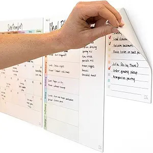 mc squares Reusable Planning Whiteboards 3-Piece Planning Bundle. Whiteboards that Cling to Stain... | Amazon (US)