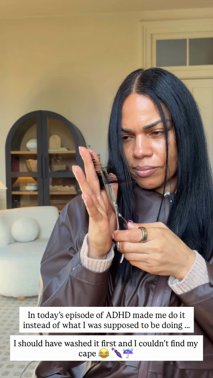 In today's episode of ADHD made me do it instead of what I was supposed to be doing...
I should have washed it first and I couldn't find my cape😂

#LTKBeauty #LTKdayinmylife