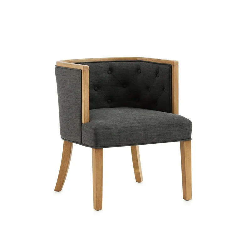 My Texas House Raveena Upholstered Accent Chair, Charcoal | Walmart (US)