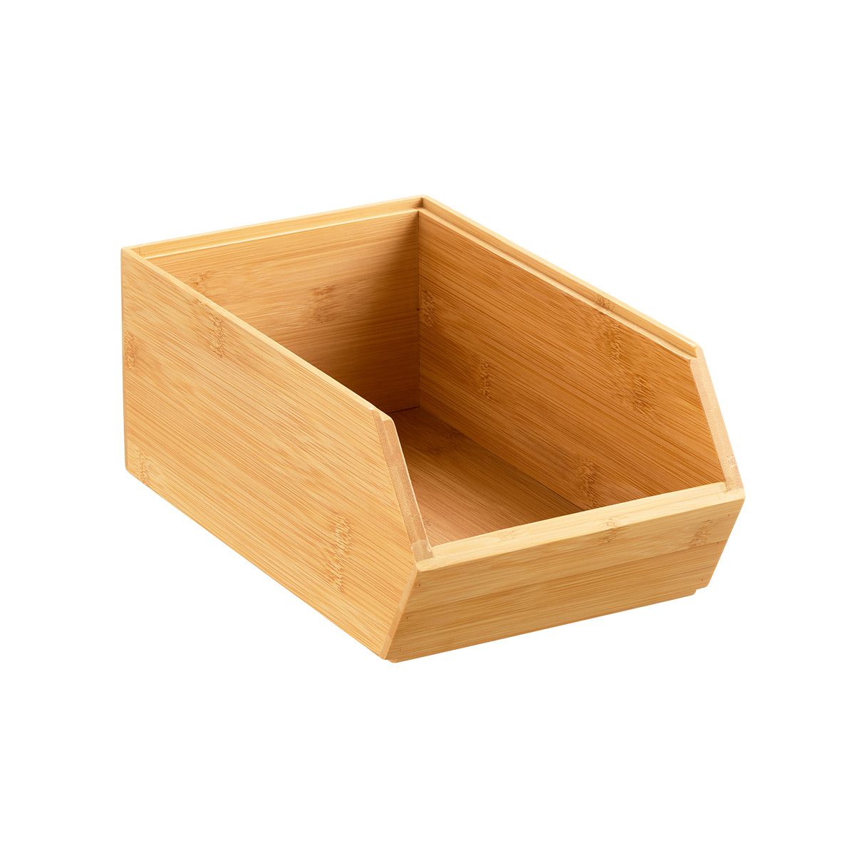 Deep Stacking Bamboo Bin | The Container Store