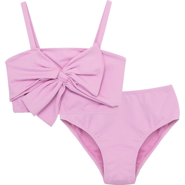 Bow Front Two-Piece Swimsuit, Lavender | Maisonette
