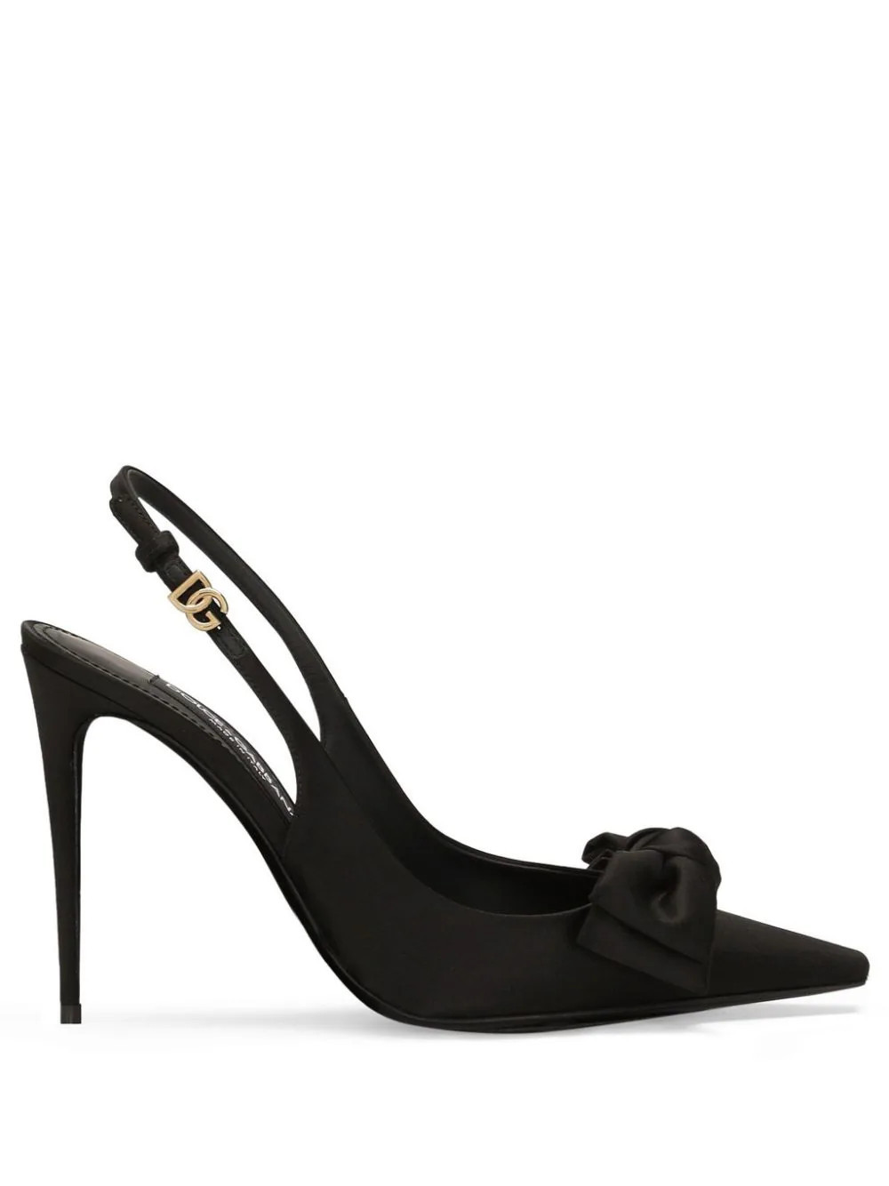 Dolce & Gabbana 105mm bow-detailing silngback pumps - Black | Farfetch Global
