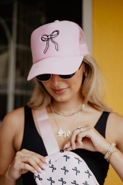 Coquette Pink Bow Foam Trucker Hat | Katydid.com