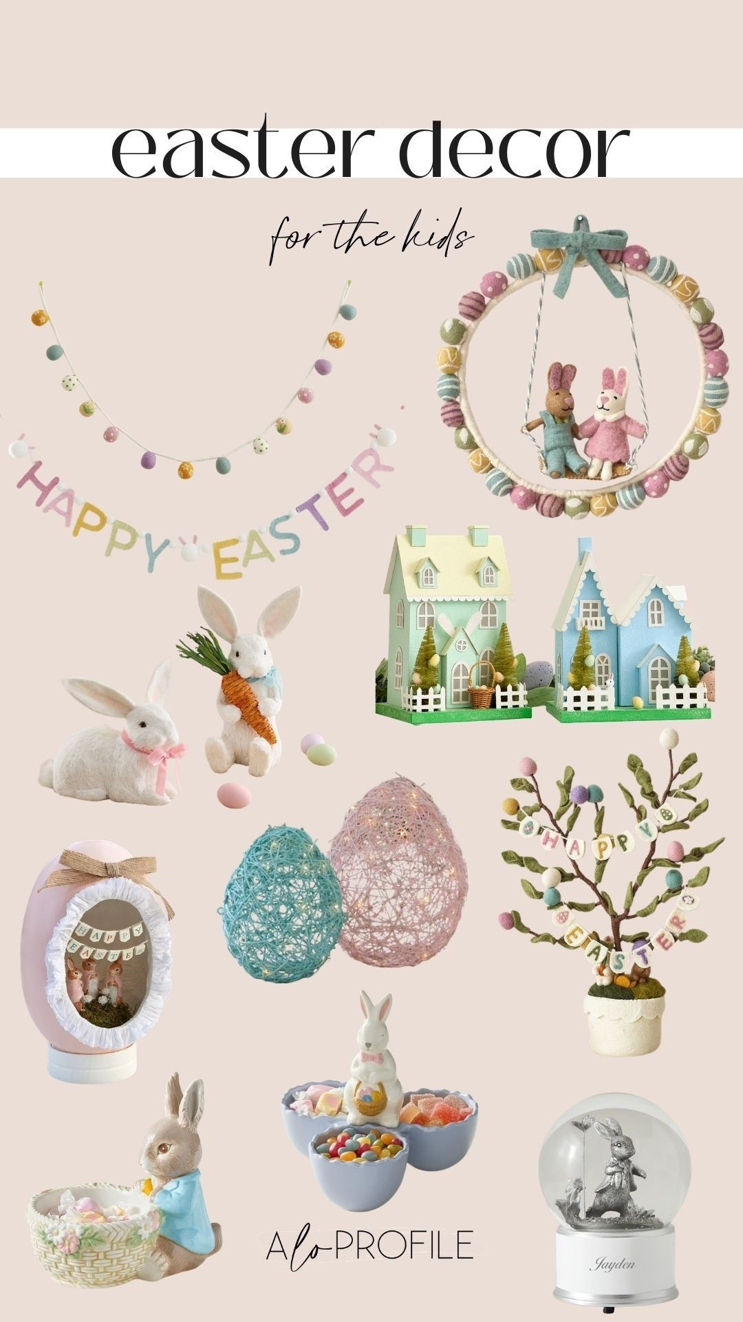 Easter Decor for the Kids // Easter, Easter decor, Easter decorations, spring decor, spring home decor, spring hosting, Easter home decor, holiday decor, floral home decor, Easter home decorations