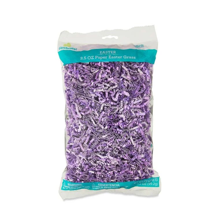 Purple Paper Easter Grass, 3.5 oz, by Way To Celebrate - Walmart.com | Walmart (US)