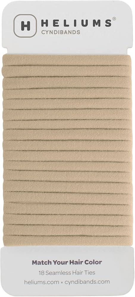 Heliums Seamless Hair Ties - Sandy Blonde - Skinny 6mm No Damage Ponytail Holders, 1.75 Inch, Med... | Amazon (US)
