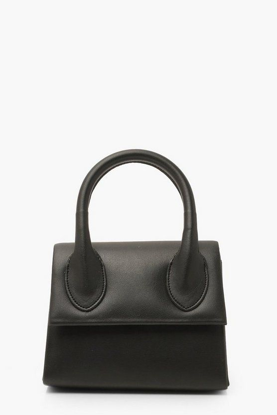 Structured Handle Detail Grab Bag With Strap | Boohoo.com (US & CA)