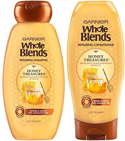 Garnier Hair Care Whole Blends Honey Treasures Repairing Shampoo and Conditioner, 44 Ounces | Amazon (US)