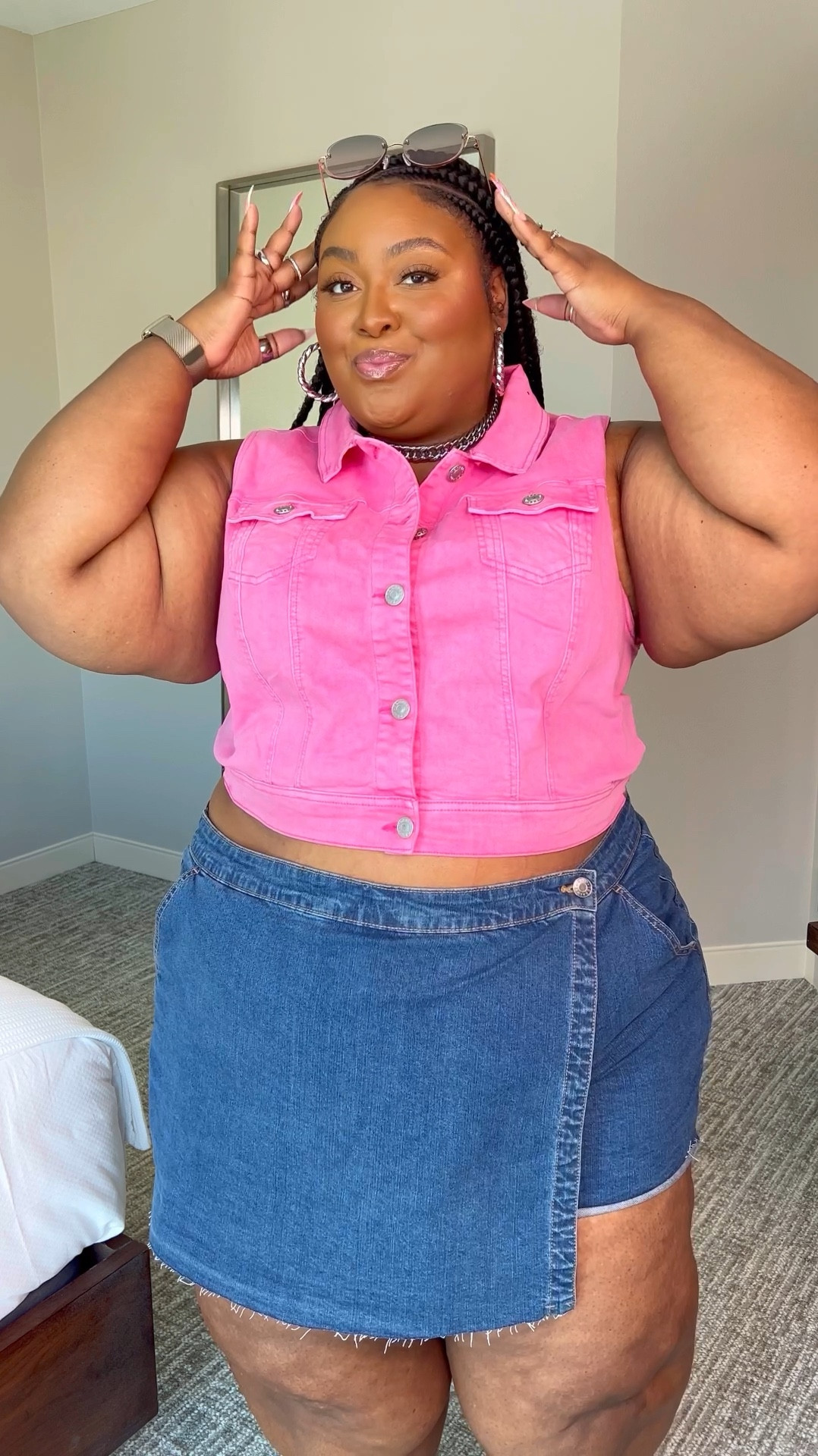 This look is a combo of Barbie core and 90s retro. It a one of my favorite summer looks!

I’m wearing a 3 in the vest and a 28 in the skort. My platform sandals are an 11.5.

Plus size and mode size babes tap in!

#LTKStyleTip #LTKMidsize #LTKPlusSize