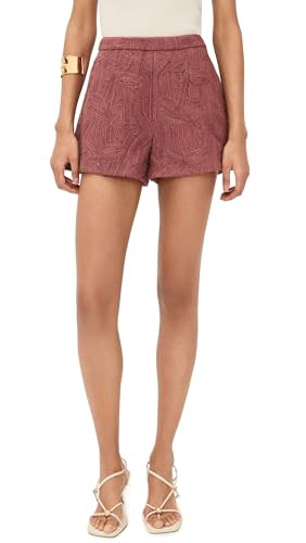 AMUR Women's Kailana Raffia Shorts, Mahogany, 0 | Amazon (US)