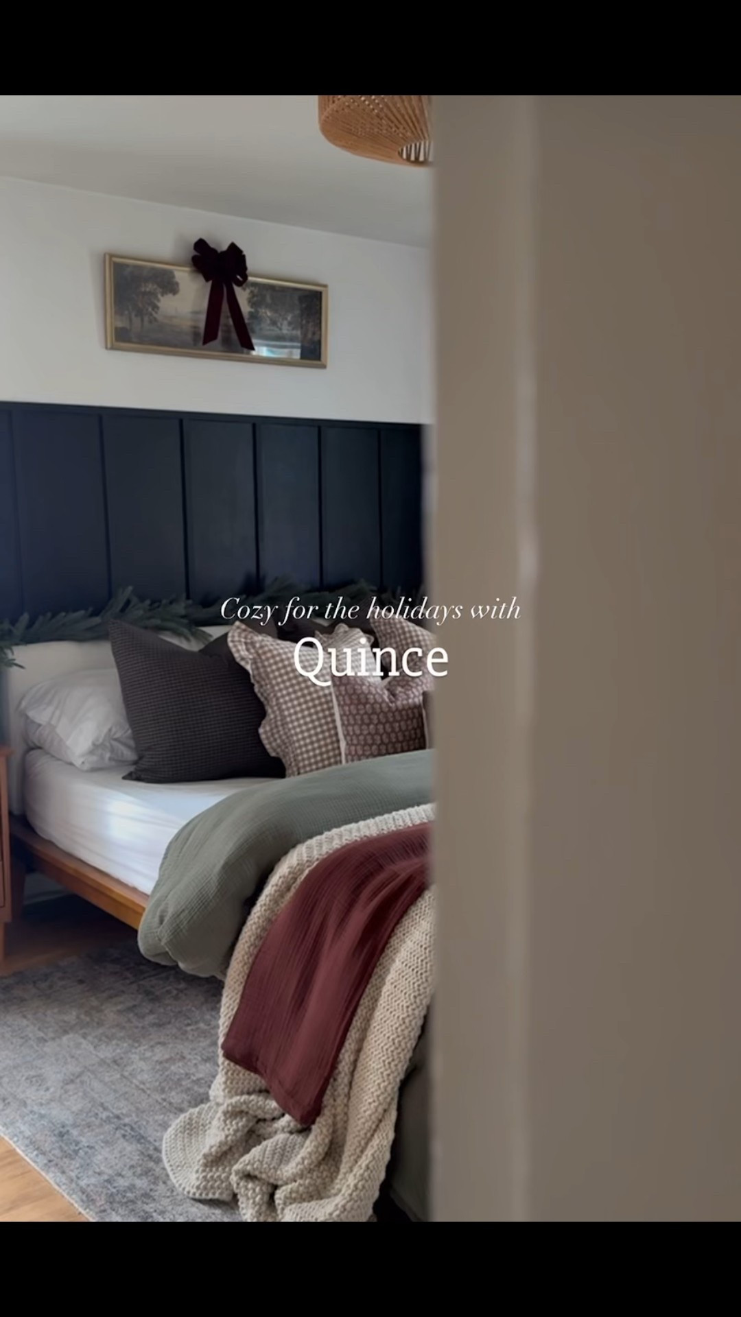 Yes I’m one of those people who decorated every inch of my house for the holidays and the room you spend the most time in should be included! ❤️💚 This holiday inspired bedding #gifted from @onequince is the perfect cozy touch to my bedroom this season. You’ll find me here all winter long. 

And just in time for Black Friday savings you can use my code INFG-25DIJULIOHOME10 for 10% off your next purchase for new customers only, excludes sale items.

#LTKSaleAlert #LTKHoliday #LTKSeasonal