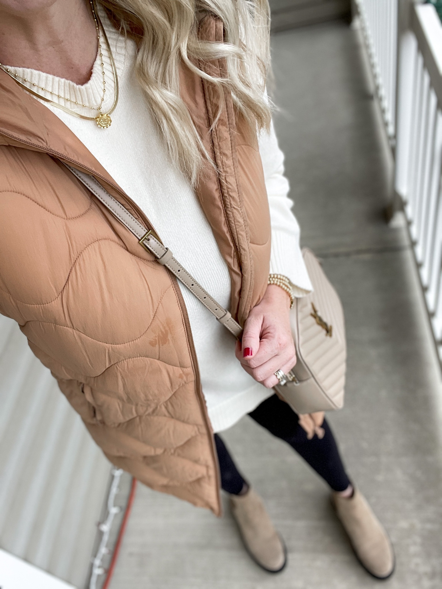 Quilted puffer vest on sale
Small vest 
Medium sweater 


#LTKunder50 #LTKsalealert