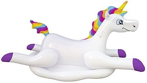 Olympian Athlete Cloud Rider Rainbow Unicorn Inflatable Ride-On Pool Float | Amazon (US)