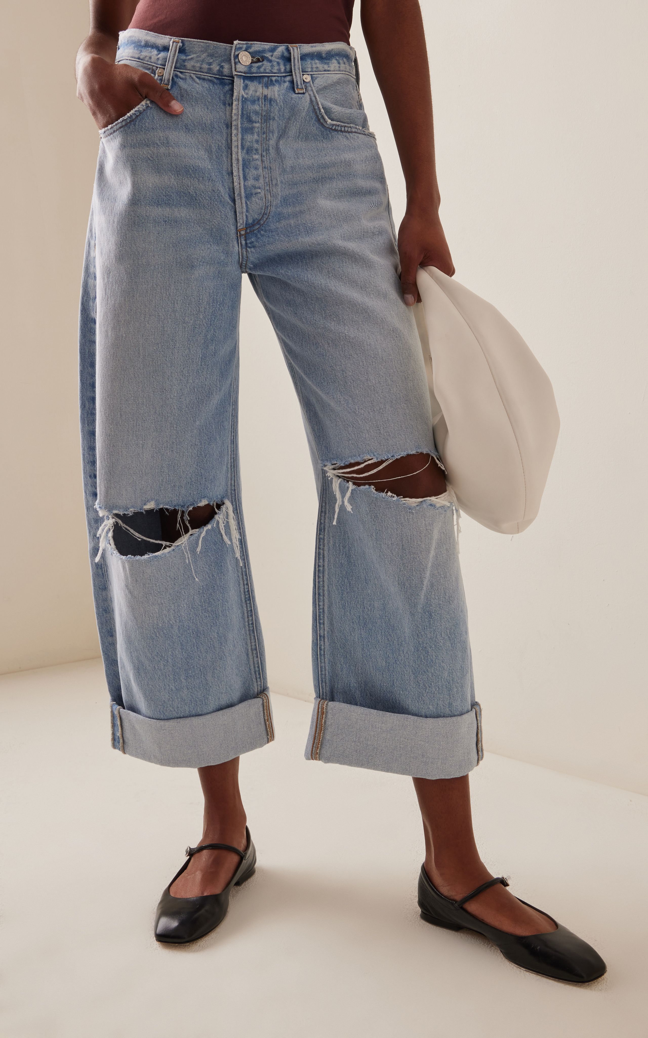 Ayla Rigid High-Rise Cropped Wide-Leg Jeans | Moda Operandi (Global)