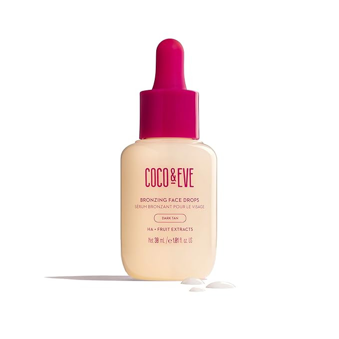 Coco & Eve Self Tanning Drops (Dark) - Customizable Gradual Face Tanner, Hydrating Bronzing Drops... | Amazon (US)