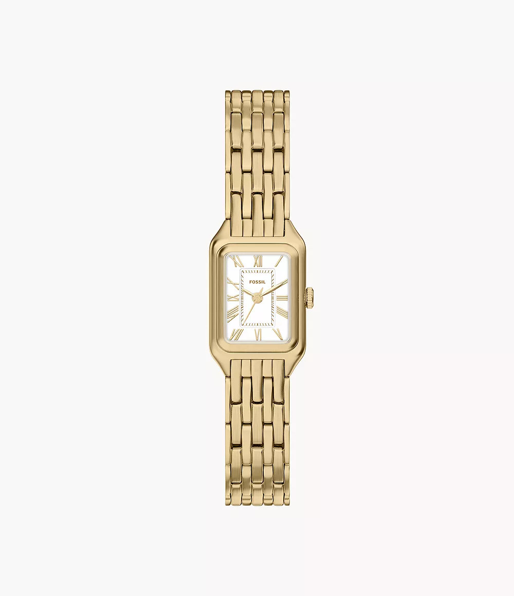 Raquel Mini Three-Hand Gold-Tone Stainless Steel Watch | Fossil (US)