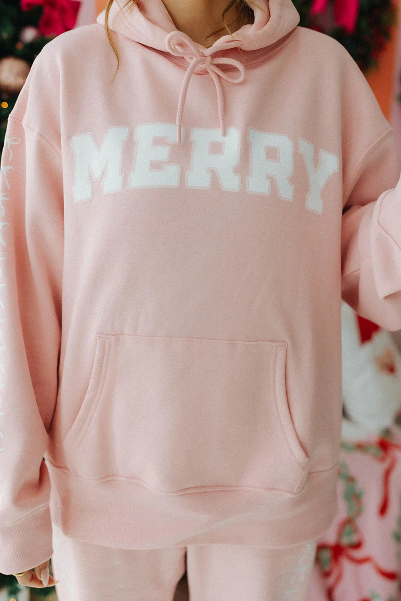 Merry Pink Bow Hoodie | Staykation