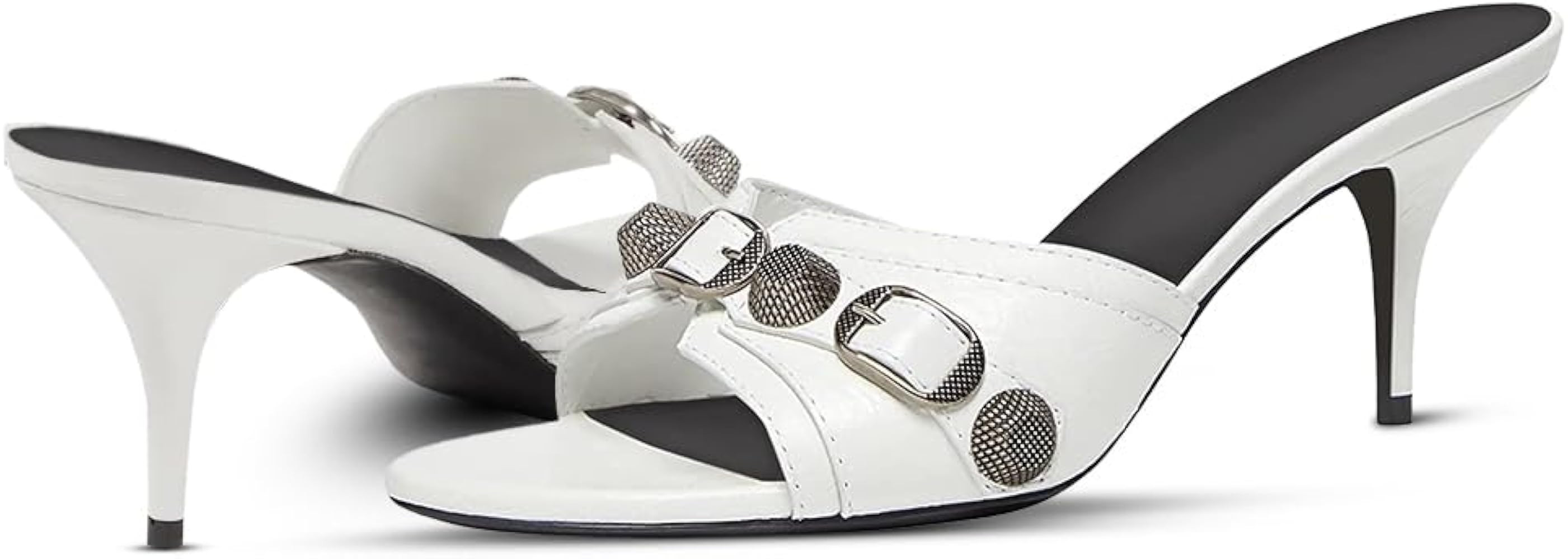 Oiamenne Women’s Heeled Sandals Open Toe Stiletto High Heel Mules Slip on Comfort Slide Sandals... | Amazon (US)