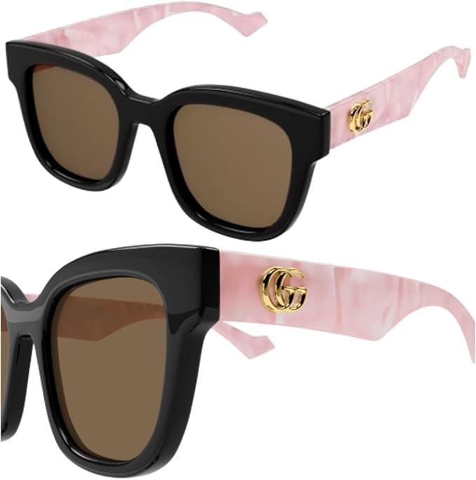 Gucci GG0998S GG Running Logo Squared Shape Sunglasses Sunglasses with Luxury Eyewear Kit | Amazon (US)