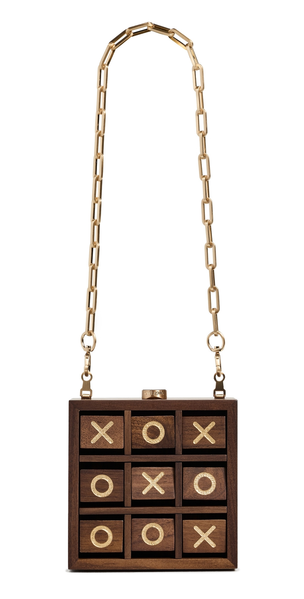 Cult Gaia Tic Tac Toe Clutch Walnut One Size | Shopbop