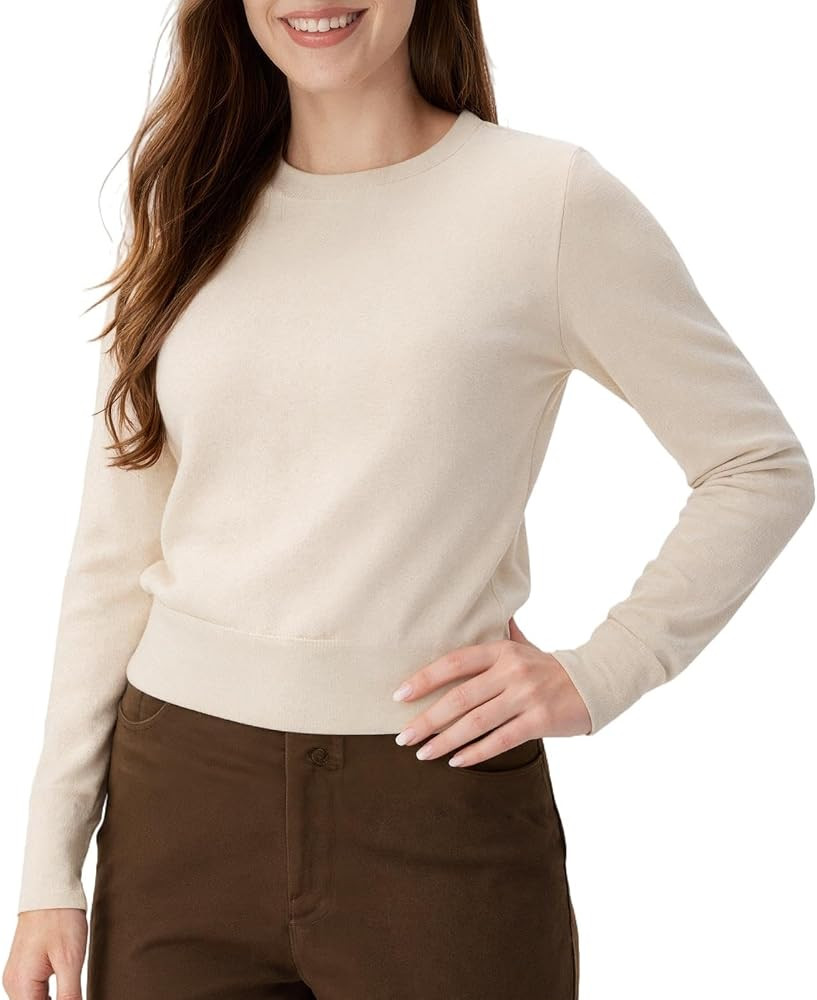 Sweaters for Women Long Sleeve Crewneck Lightweight Casual Wool Pullover Sweaters | Amazon (US)