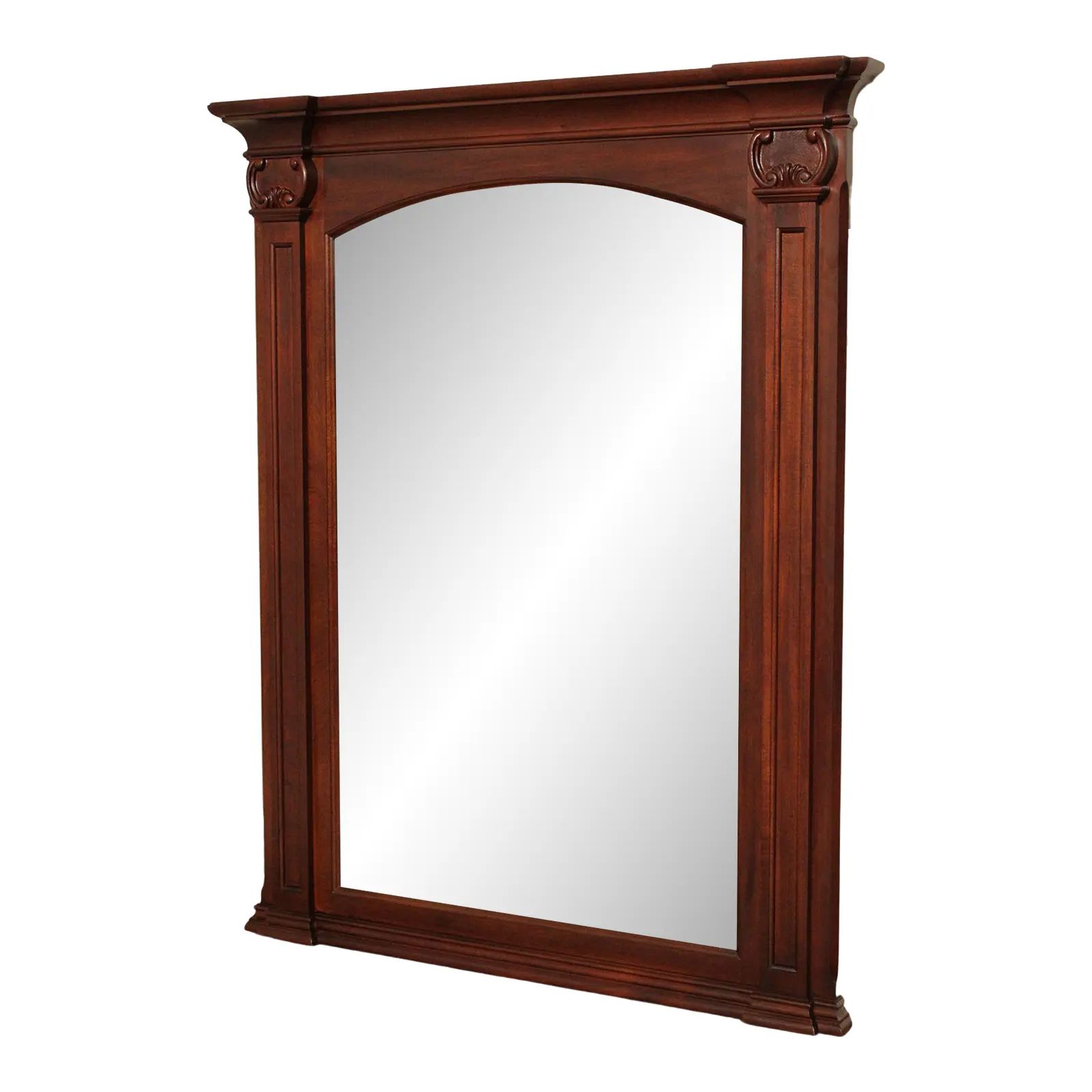 Thomasville 'Country Inns and Back Roads' Empire Style Mahogany Wall Mirror | Chairish