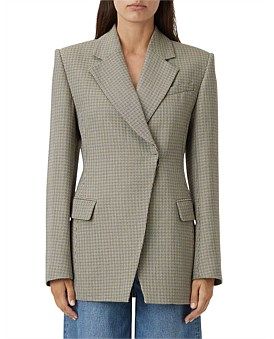 David Jones Camilla and Marc Banks Blazer in Black Houndstooth, Size 10 AU | David Jones (Australia & New Zealand)