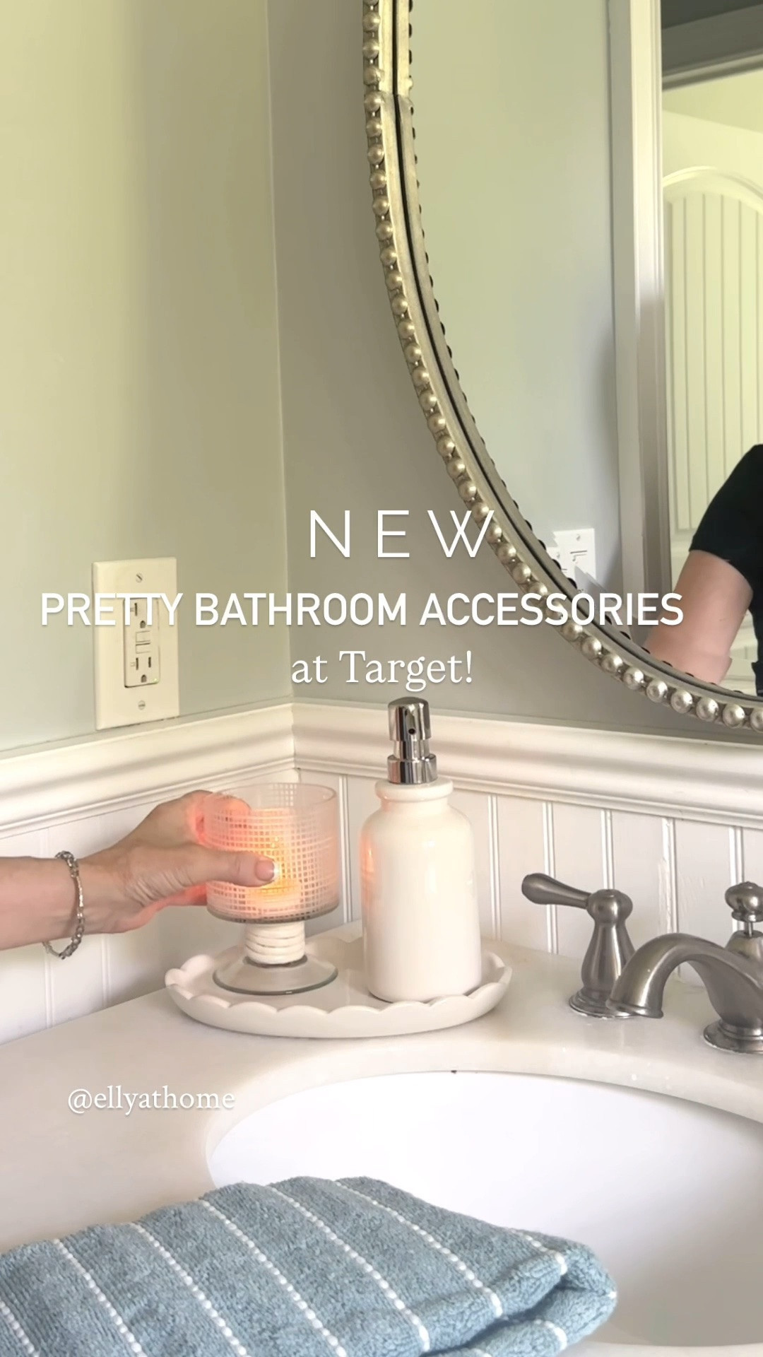 My new favorite bathroom accessories and towels from Target! Pretty scallop tray, soap dispenser, canister, hurricane candleholder on clearance! Shop mirrors, vanities and more bathroom accessories.

#LTKHome #LTKSaleAlert #LTKdayinmylife