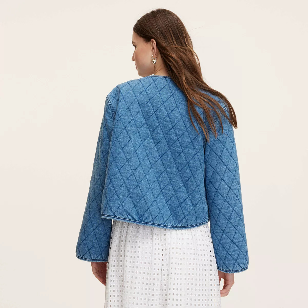 Women's Quilted Denim Jacket - kate spade new york x Target Medium Blue | Target