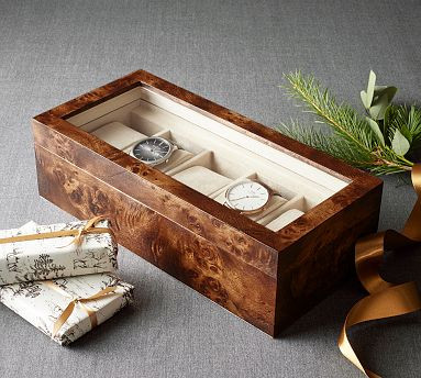 Burlwood Watch Box | Pottery Barn CA